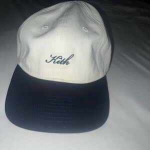 Kith Two-Tone Script Cap - Cream & Navy Blue